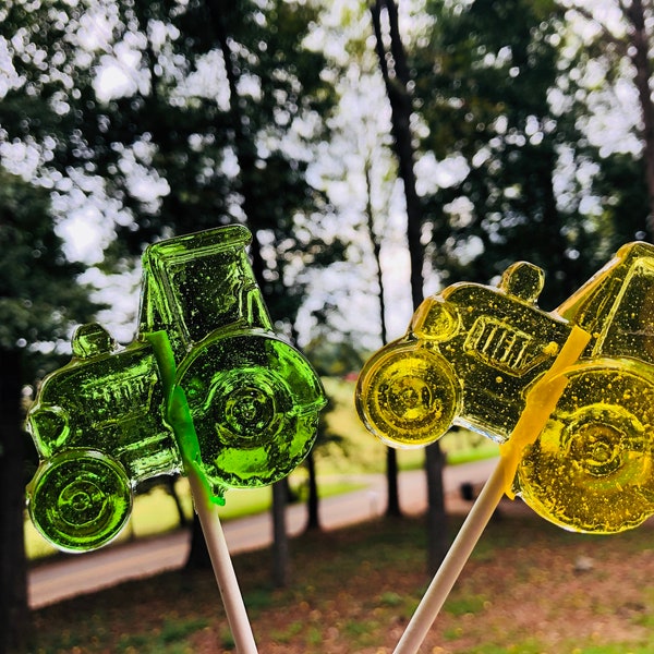 12 Tractor Party Lollipops