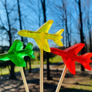 12 Airplane Jet Party Lollipops