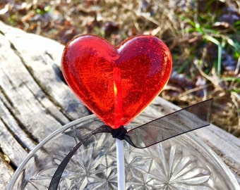 Red Heart Cinnamon Lollipops: Wedding & Shower Favors (set of 12