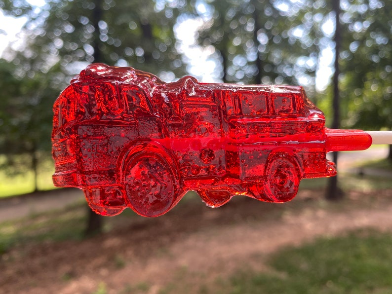 Firetruck Lollipops: Fireman Party Favors, Kids Birthday (set of 12) - Etsy
