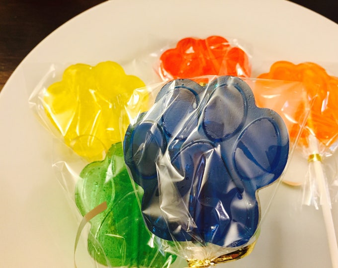12 DOG PAW PRINT Lollipops Kid Party Favors Etsy