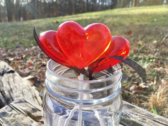 Red Heart Cinnamon Lollipops: Wedding & Shower Favors (set of 12