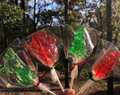 Christmas Variety Lollipops 12 / Stocking Stuffers, Christmas Tree, Snowman, Reindeer, Santa