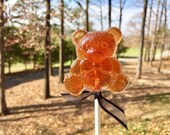 Sweet, Red Wine Bear Lollipops - 12 Made With Sweet Red Wine, Great for Groomsmen, Wedding Favors, Gift, Bridal Shower Favors