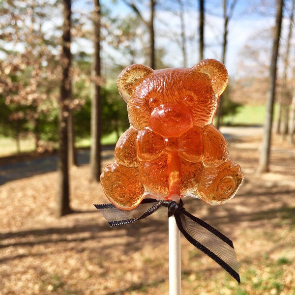 Sweet, Red Wine Bear Lollipops - 12 Made With Sweet Red Wine, Great for Groomsmen, Wedding Favors, Gift, Bridal Shower Favors