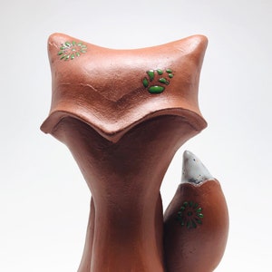 red fox, ceramic fox, modern fox sculpture, fox sculpture, little sculpture, ceramic sculpture, fox art, midcentury fox, handmade fox