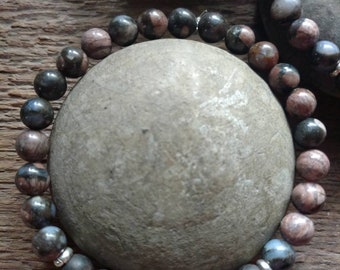 Que Sera Llanite • EASE and SERENITY Intention Bracelet | 6mm • Healing Jewelry | Mala Beads | Yoga Bracelet