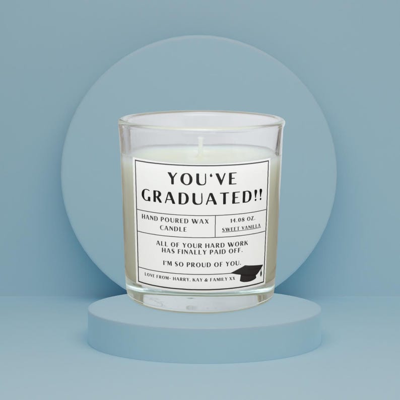 Personalised You’ve Graduated Candle – Graduation Message Soy Wax Jar ...