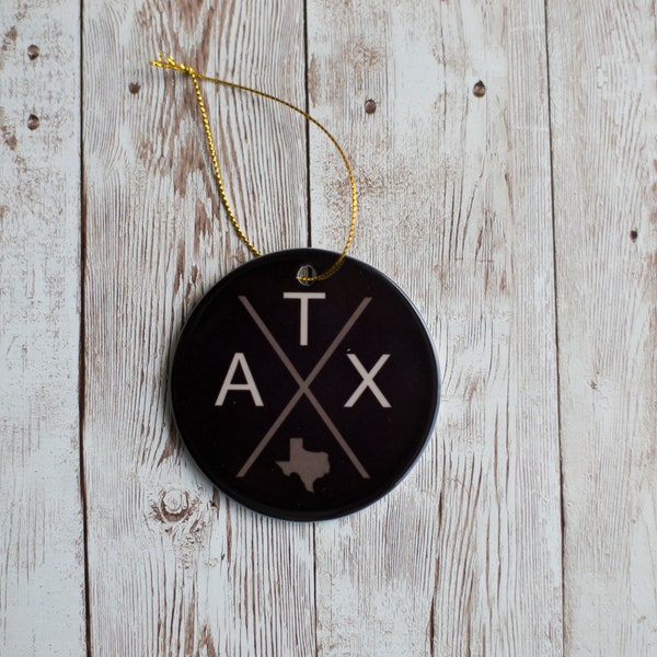 ATX Austin, Texas Ornament Christmas - Free Shipping from USA