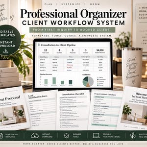Formularios para organizadores profesionales y sistema de flujo de trabajo para clientes / Plantillas comerciales y panel de control de Excel