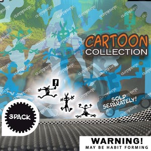 Cartoon Coyote Splat Vinyl Easter Egg Micro Decal Window Windshield Sticker ACME would be proud of how wiley he is.