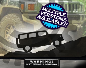 Chased Vehicle Vinyl Window Decal for Hummer H3 Windshield Sticker fits Chevy Chevrolet Hummer