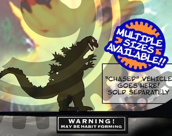 Godzilla Vinyl Decal - Classic Movie Monster Windshield Easter Egg Chaser Sticker