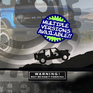 Chased Decal for Ford Bronco Truck Vinyl Windshield Sticker 4x4 Off Road Sticker Fun for your Truck 4 Door, 2 Door, Sport Adventure Vehicle