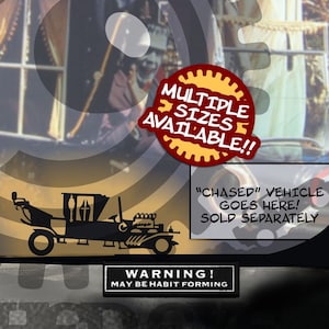 Munster Koach Vinyl Easter Egg Micro Decal Windshield Chaser Sticker Dragula Hot Rod TV Show Custom Car Design