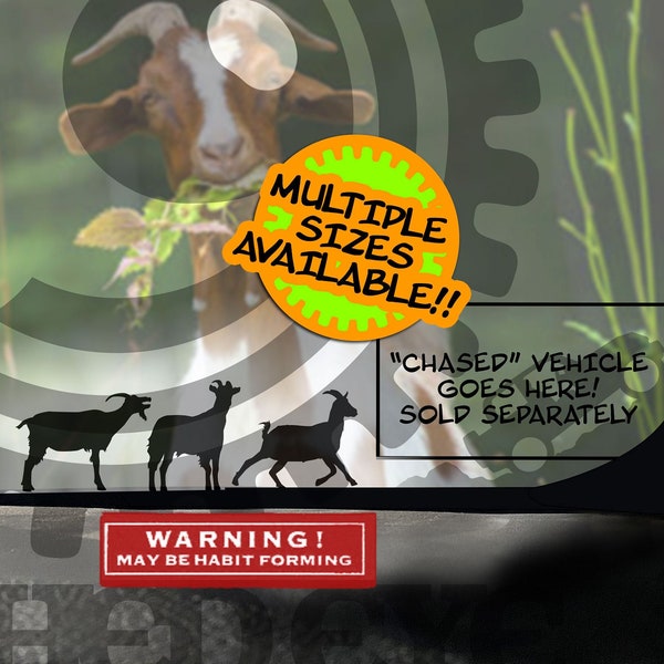 Billy Goat Vinyl Decal Sticker – Southern Decalz Ebn6074, Multiple Colors & Sizes, Car/Truck Novelty