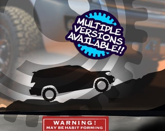Toyota Sequoia Vinyl Decal - Lifted Truck 4x4 Off Road Windshield Easter Egg Chaser Sticker