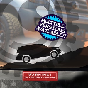 Vinyl Decal for Toyota Sequoia Chased Vehicle Lifted Truck Windshield Sticker 4x4 Off Road Sticker Fun for your Truck