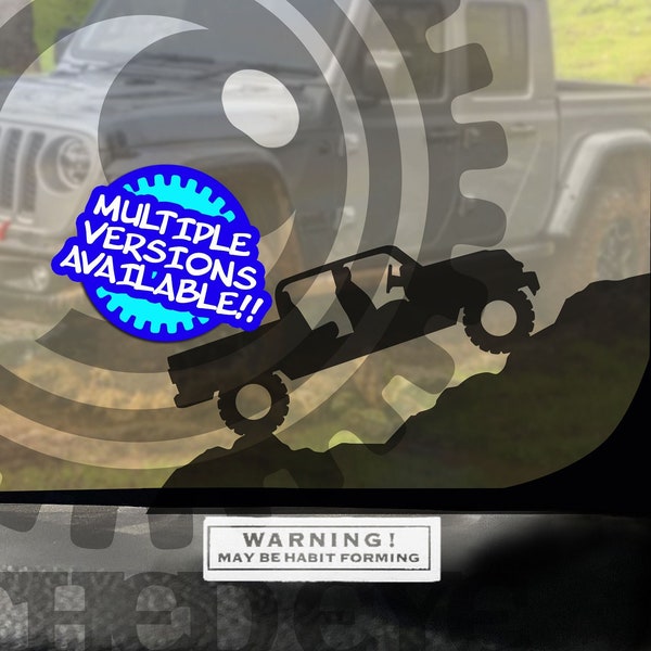 Lifted Open Air Pickup Truck Easter Egg Replacement Vinyl Easter Egg Micro Decal Sticker fits Pickups, Doors Off or On!