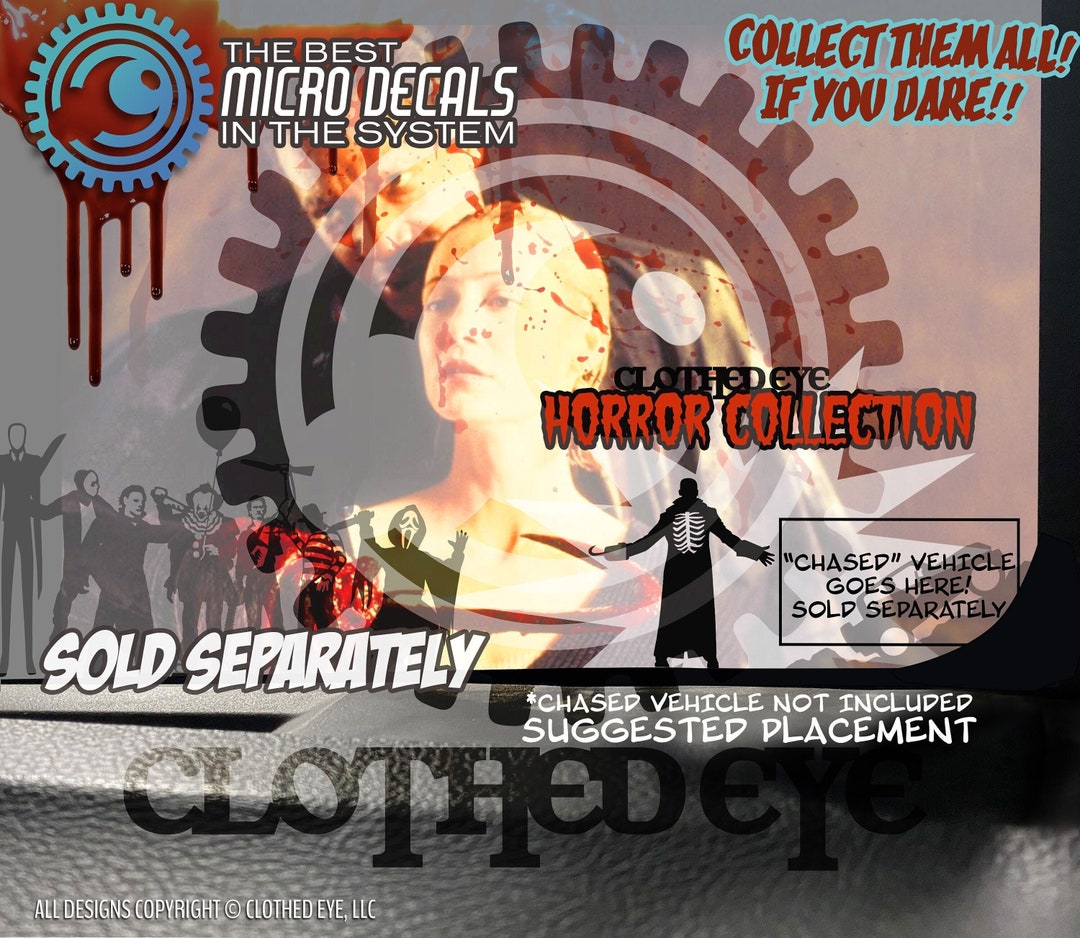 Candyman Horror Movie Vinyl Easter Egg Micro Decal Windshield Chaser
