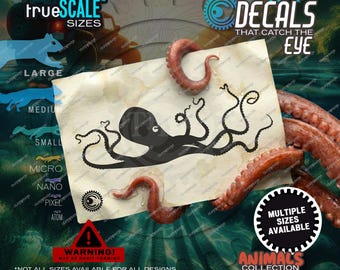 Octopus Vinyl Decal - Easter Egg Windshield Chaser Sticker Underwater Animal Sea Ocean Creature