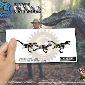 Raptor Pack Attacking Vinyl Decal Car Bumper or Window Sticker Dinosaur Jurassic Park Raptors!