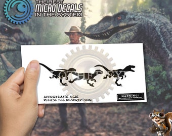 Raptor Pack Attacking Vinyl Decal Car Bumper or Window Sticker Dinosaur Jurassic Park Raptors!