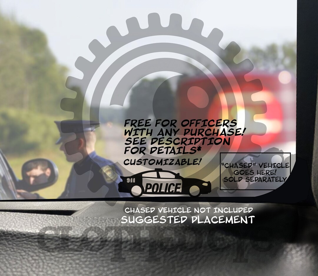 Police Interceptor Vinyl Decal - Customizable - Windshield Easter Egg ...