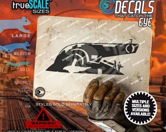 Bounty Hunter Space Ship - Vinyl Easter Egg Micro Decal Windshield Chaser Carbonite Freeze Solo