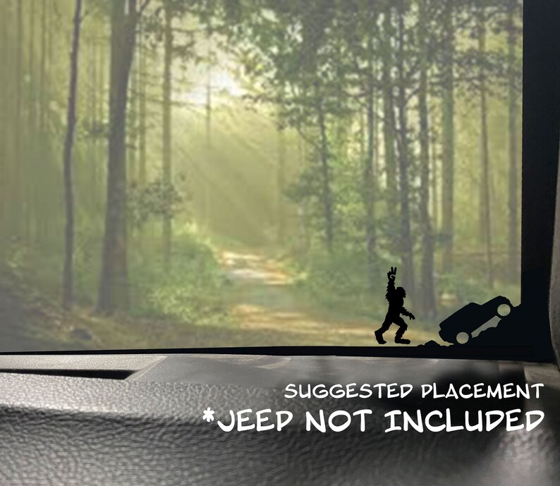 Bigfoot Decal for Jeep Wrangler Easter Egg Window Vinyl Car Etsy
