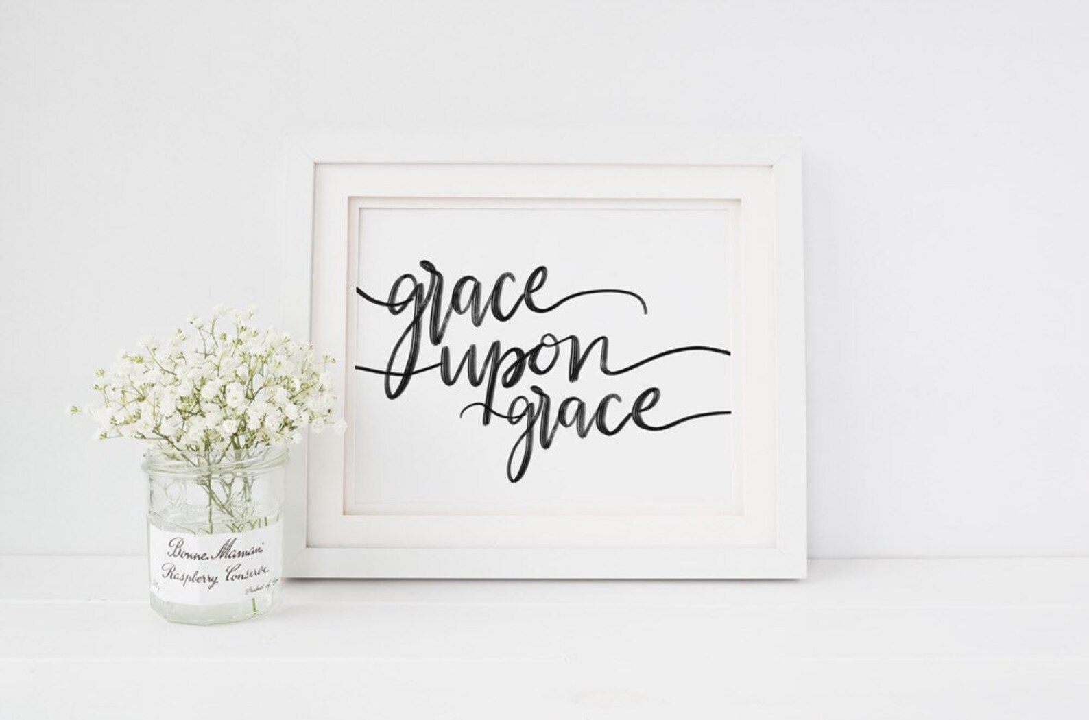 Grace Upon Grace Printable Wall Art Bible Verse Print | Etsy