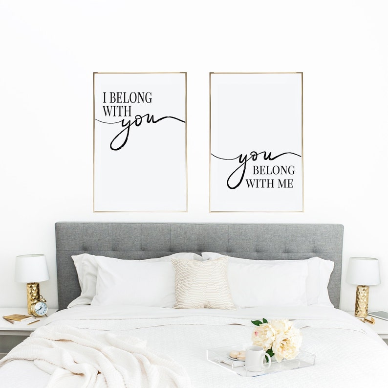I Belong With You You Belong With Me Printable Wall Art Etsy