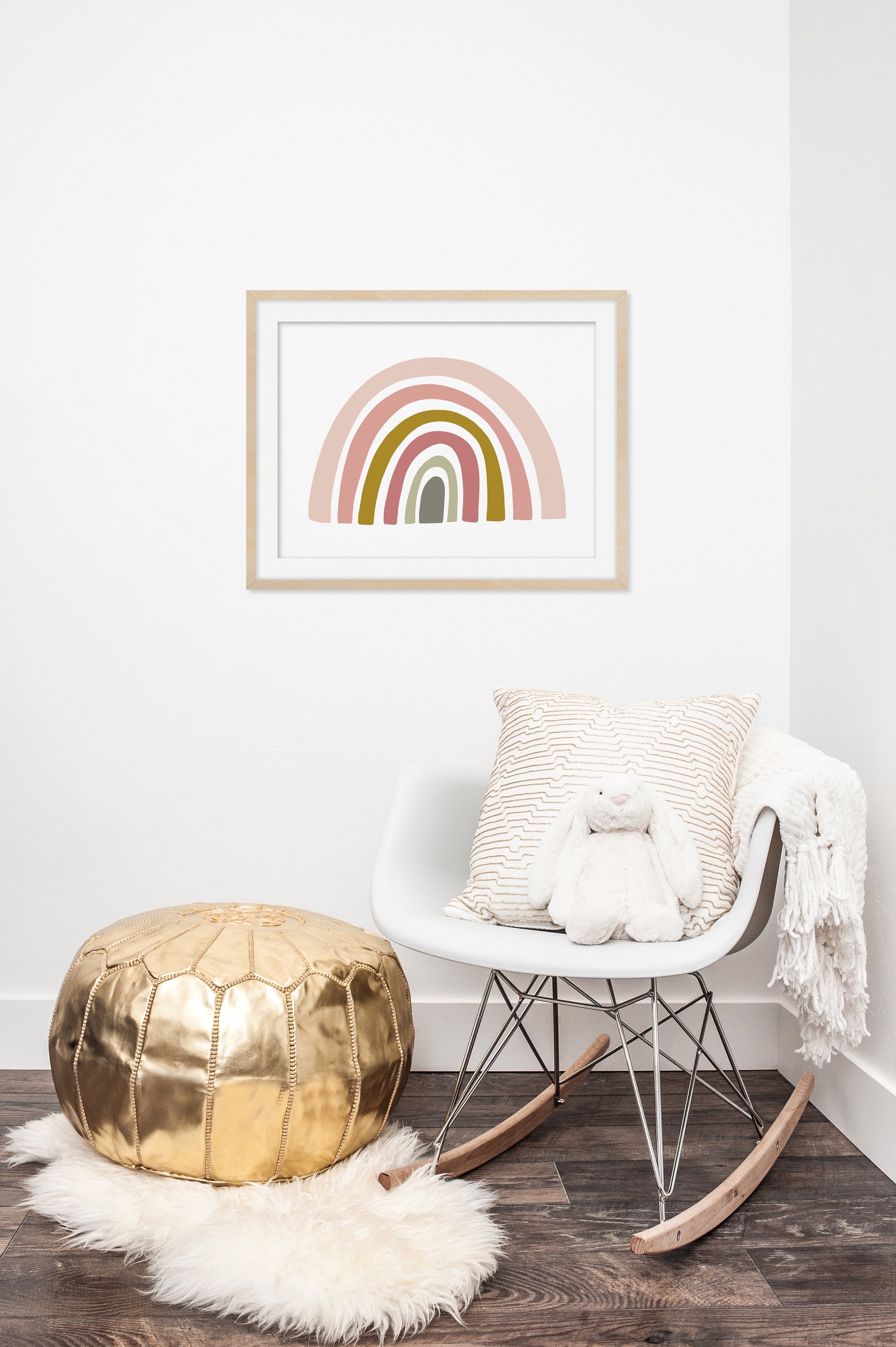 Rainbow Printable Wall Art | Neutral Boho Nursery Print | Girls Bedroom ...