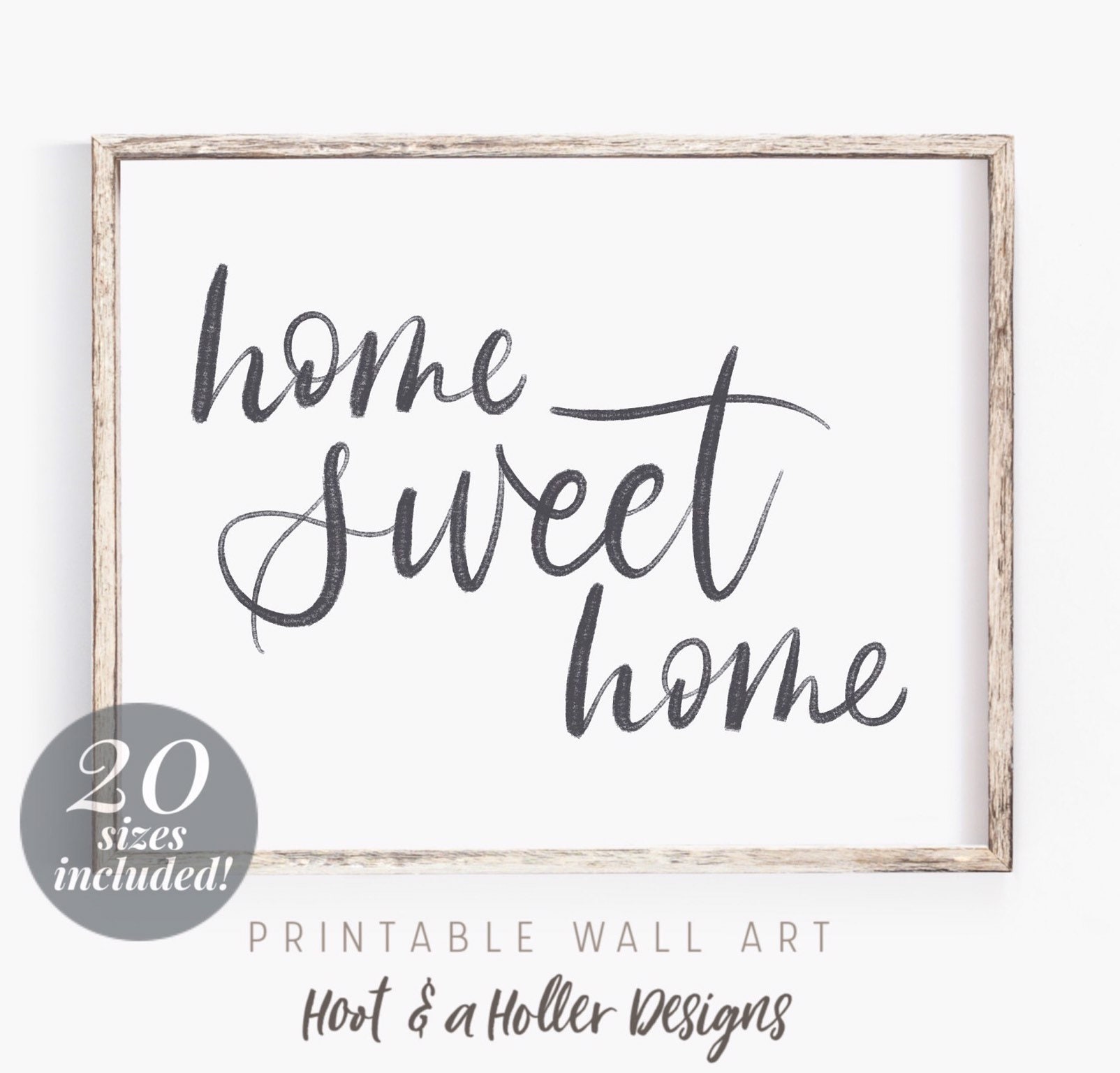 Home Sweet Home Printable Wall Art Home Decor Print Large | Etsy