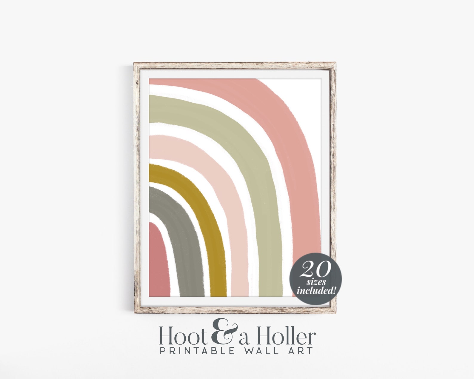 Rainbow Printable Wall Art | Neutral Boho Nursery Print | Girls Bedroom ...