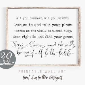 Bring It All To The Table Printable Wall Art | Large Dining Room Print | Farmhouse Decor | Christian Prints | Farmhouse Dining Room