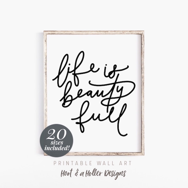 Life is Beauty Full Etsy