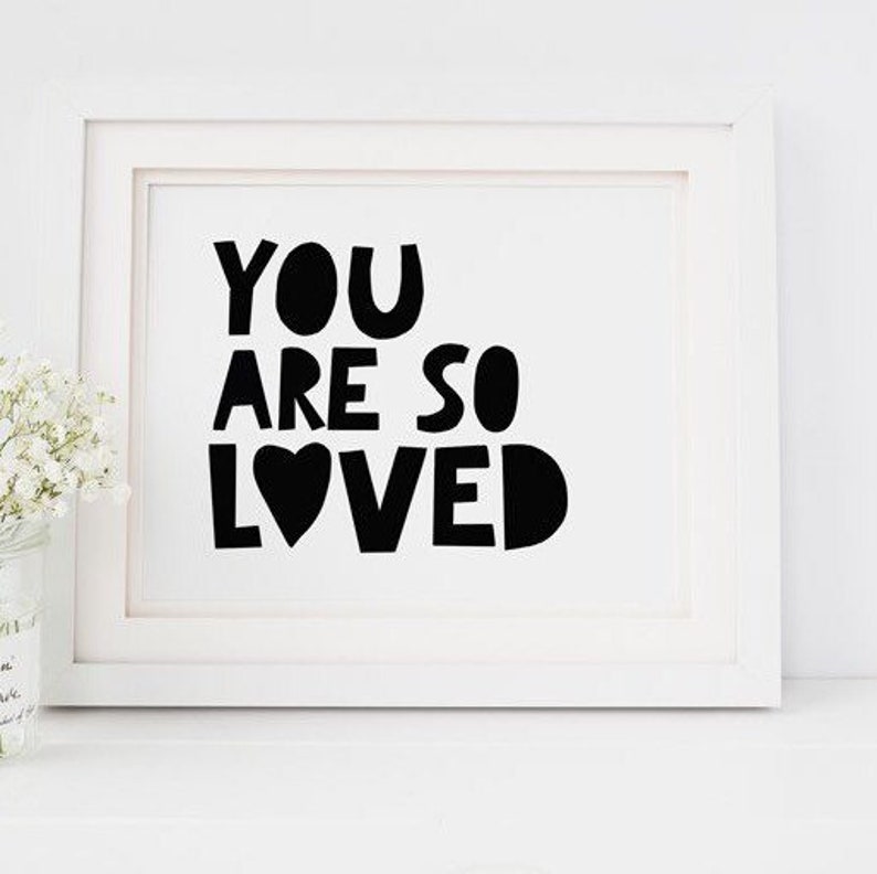 You Are So Loved Poster Printable Nursery Print Nursery Room Etsy España