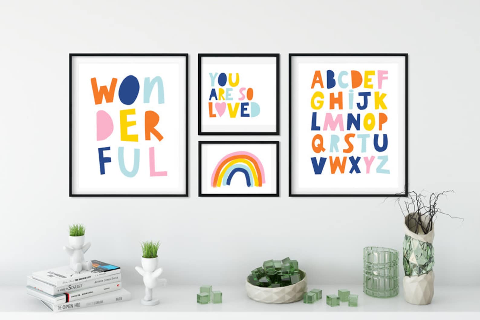 Alphabet Printable Wall Art Nursery Decor Abc's Print Colorful ...