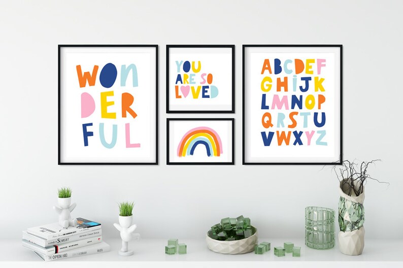 Rainbow Baby Printable Wall Art | Nursery Decor | Kids Room Prints ...