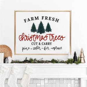 Farm Fresh Christmas Trees Printable Wall Art | Christmas Trees Print ...