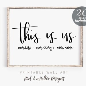 This is Us Printable Wall Art Sign | This is Us Show | Home Decor ...