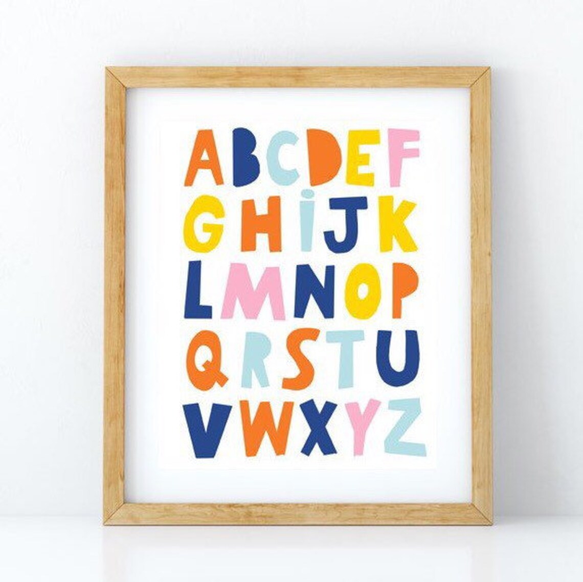 Alphabet Printable Wall Art Nursery Decor Abc's Print Colorful ...