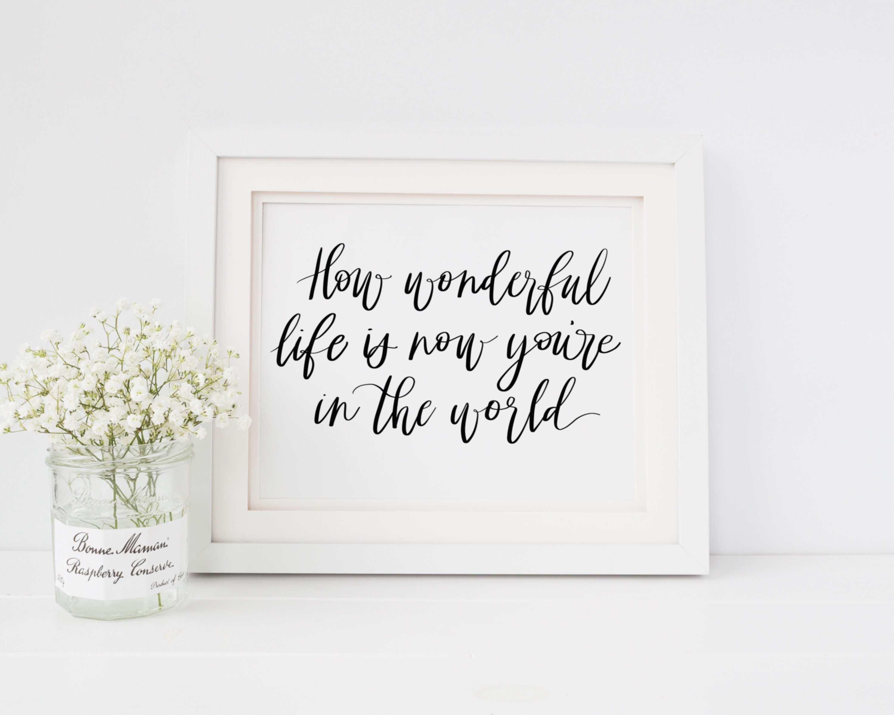 How Wonderful Life is Now You're in the World Print Etsy