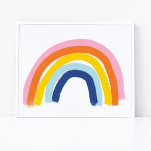 Rainbow Baby Printable Wall Art |  Nursery Decor | Kids Room Prints | Colorful Typography Playroom Decor Mothers Day