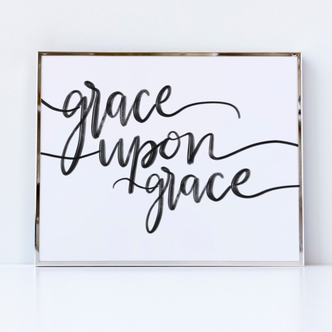 Grace Upon Grace Printable Wall Art Bible Verse Print | Etsy