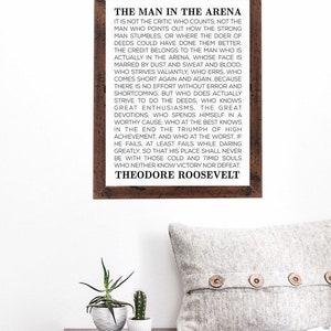 Man in the Arena Printable Wall Art | Theodore Roosevelt Speech Wall ...
