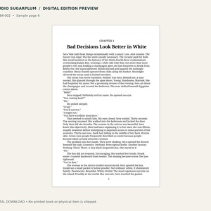 May include: A digital preview of a book page titled Studio Sugarplum, featuring the text of Chapter 1, Bad Decisions Look Better in White. The page contains black printed text on a white background, including the page number 5 at the bottom.