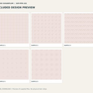 Vintage Heritage Mini Paper Pack 3 | 5 Patterns | JPG & SVG image 2