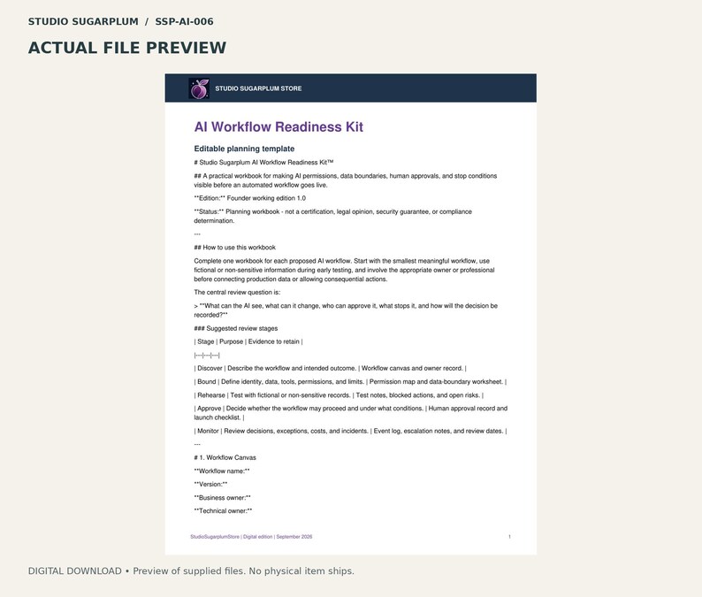 AI Workflow Readiness Kit | Digital Download image 2
